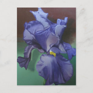 Paars Iris briefkaart verticaal