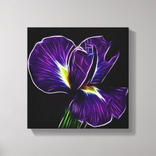 Paars Iris canvas Afdruk
