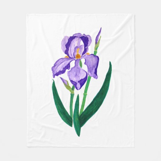Paars Iris Fleece Blanket (Voorkant)