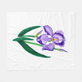 Paars Iris Fleece Blanket (Voorkant (Horizontaal))