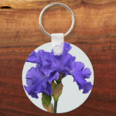  Paars Iris Floral Foto Sleutelhanger (Voorkant)