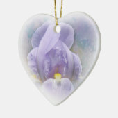 Paars Iris Heart Ornament (Links)