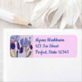 Paars Iris-label retouradres Etiket (Insitu)