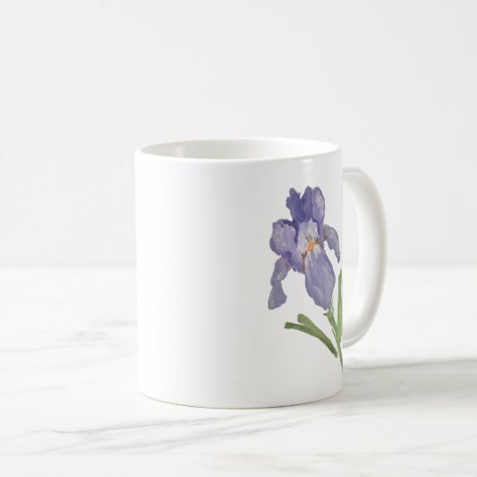 Paars Iris Onderzetter voor het trapsgewijs schild Koffiemok (Voorkant rechts)