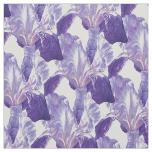 Paars Iris schilderij botanisch kunstpatroon Stof