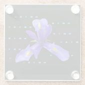 Paars Iris ventilatorglas Onderzetter (Achterkant)