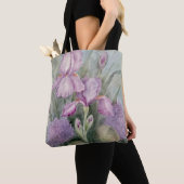 Paars Iris Waterverf Tas (Dichtbij)