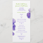 Paars Iris Wedding Programme Programma (Voorkant)