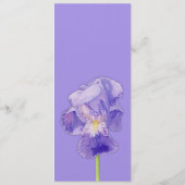 Paars Iris Wedding Programme Programma (Achterkant)