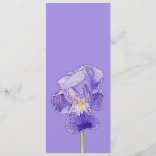 Paars Iris Wedding Programme Programma (Achterkant)