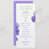 Paars Iris Wedding Programme Programma (Voorkant / Achterkant)