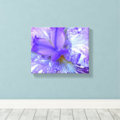 Paars Iris Wrapped Canvas (Insitu (Houten vloer))