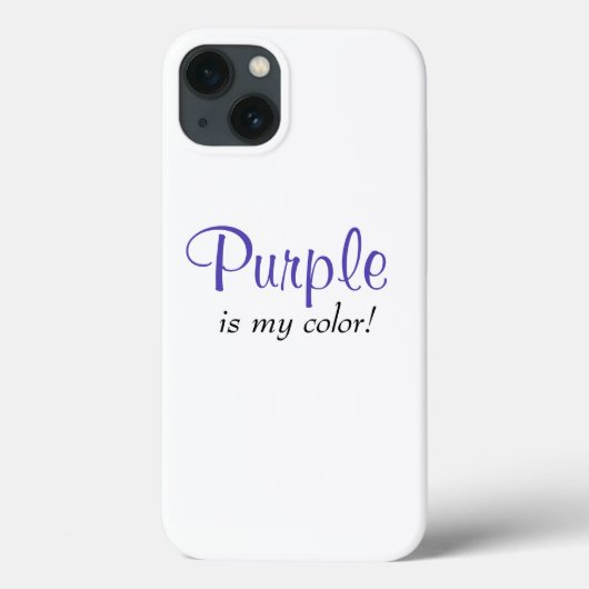 Paars is mijn Colour Cute Girly Quote Case-Mate iPhone Case (Achterkant)