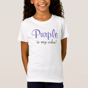 Paars Is Mijn Kleur Meisjesachtige Quote T-shirt