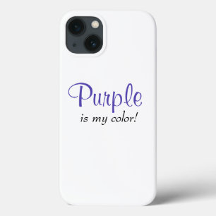 Paars Is Mijn Kleur Schattige Meisjesachtige Quote iPhone 13 Hoesje