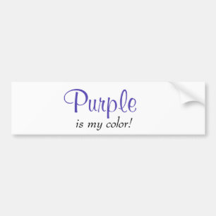 Paars Is Mijn Kleur Zeggen Bumpersticker