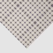 Paars Ivory Gingham Pattern Tissuepapier (Detail)