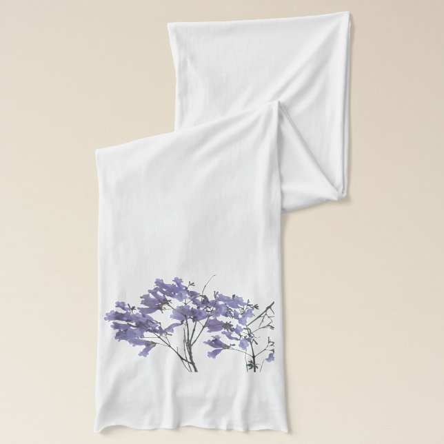 Paars Jacaranda Flowers Scarf Sjaal (Links)