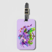 Paars jacaranda waterverf mooie kunst bagagelabel (Voorkant (verticaal))