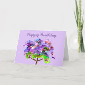 Paars jacaranda waterverf mooie kunst kaart (Voorkant)