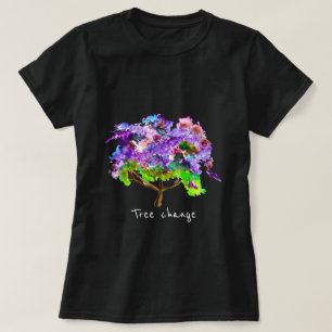 Paars jacaranda waterverf mooie kunst t-shirt
