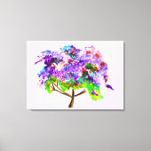 Paars Jacaranda waterverf prima kunst Canvas Afdruk (Voorkant)