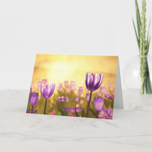 Paars Jubileumkaart Kaart (Voorkant)