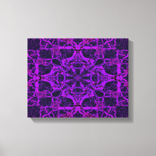 Paars kaleidoscoop patroon canvas afdruk
