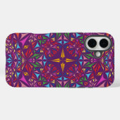 Paars Kaleidoscoop Patroon Case-Mate iPhone Case (Achterkant (horizontaal))