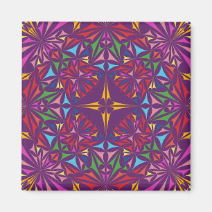 Paars Kaleidoscoop  Patroon Magneet