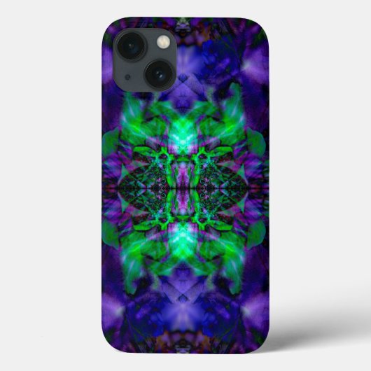 Paars kaleidoscoopbloempatroon Case-Mate iPhone case (Achterkant)