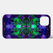 Paars kaleidoscoopbloempatroon Case-Mate iPhone case (Achterkant (horizontaal))
