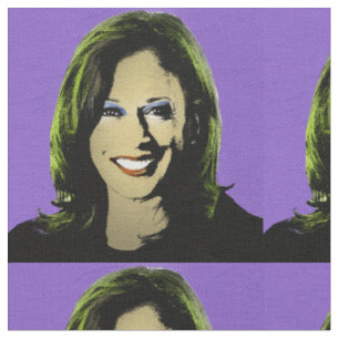Paars Kamala Harris Pop Art Stof