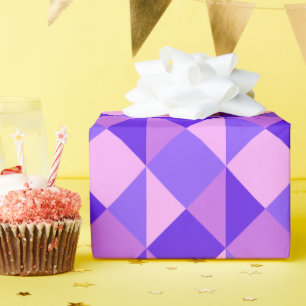 Paars kantelpatroon cadeaupapier