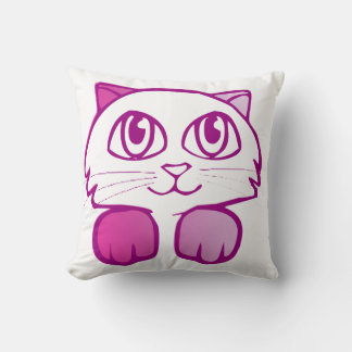 Paars Kat Pillow Kussen