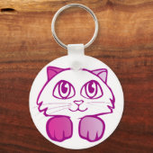 Paars Kat Sleutelhanger (Voorkant)