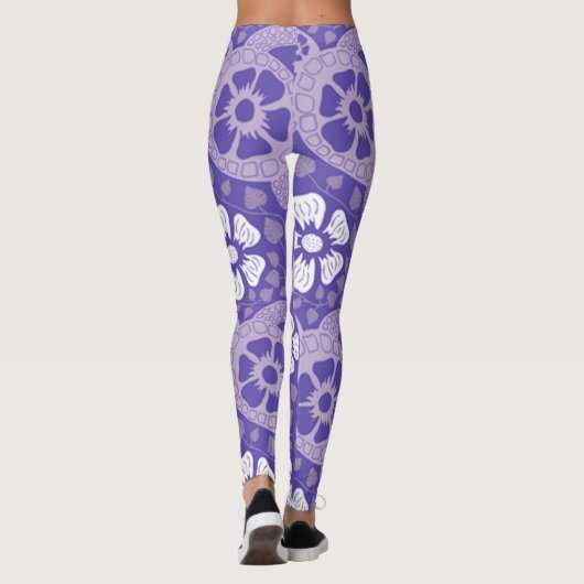 Paars Kauai Turtles Leggings (Achterkant)