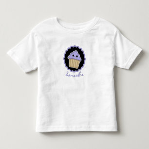 Paars Kawaii Cupcake Toddler Shirt