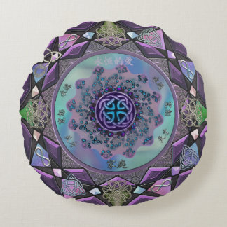 Paars Keltisch Mystical Mandala Round Sierkussen Rond Kussen