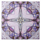 Paars - keramische tegel tegeltje (Voorkant)