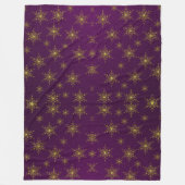 paars, kerst, ster, Kerstmis, glanzend, sierbloem, Fleece Deken (Voorkant)