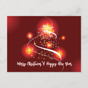 Paars Kerstfeest Briefkaart