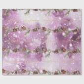 Paars kerstpapier cadeaupapier (Vlak)