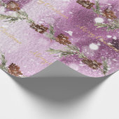 Paars kerstpapier cadeaupapier (Hoek)