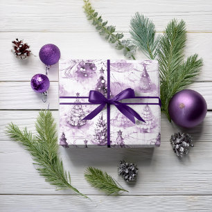 Paars Kerstpatroon#3 ID1009 Cadeaupapier