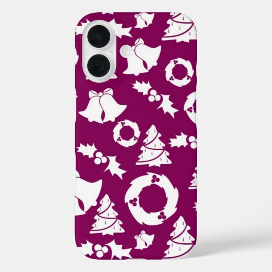 Paars kerstpatroon Case-Mate iPhone case (Achterkant)