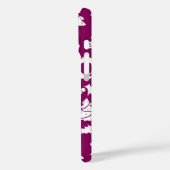 Paars kerstpatroon Case-Mate iPhone case (Achterkant / Links)