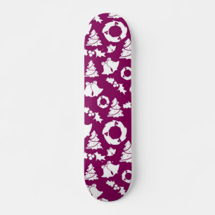 Paars kerstpatroon skateboard