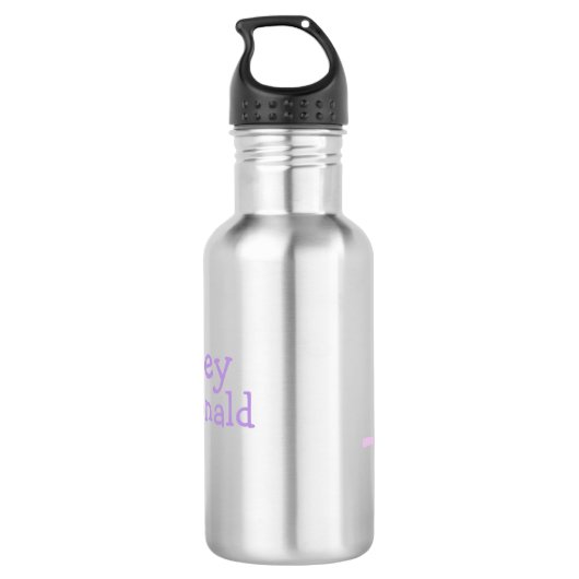 Paars kinder drinken flesje met klauuwhuis waterfles  (Achterkant)