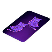 Paars Kitten Twins 2 Magnet Magneet (Linkerzijde)